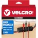VELCRO Brand Cord Organizer for Desk Cable Management, Nightstand Organization, Unique Dual Function Cable Sleeve Cord Keepers Combo, Holds Wires for Easy Access, Route to Hide, Medium 2pk Black